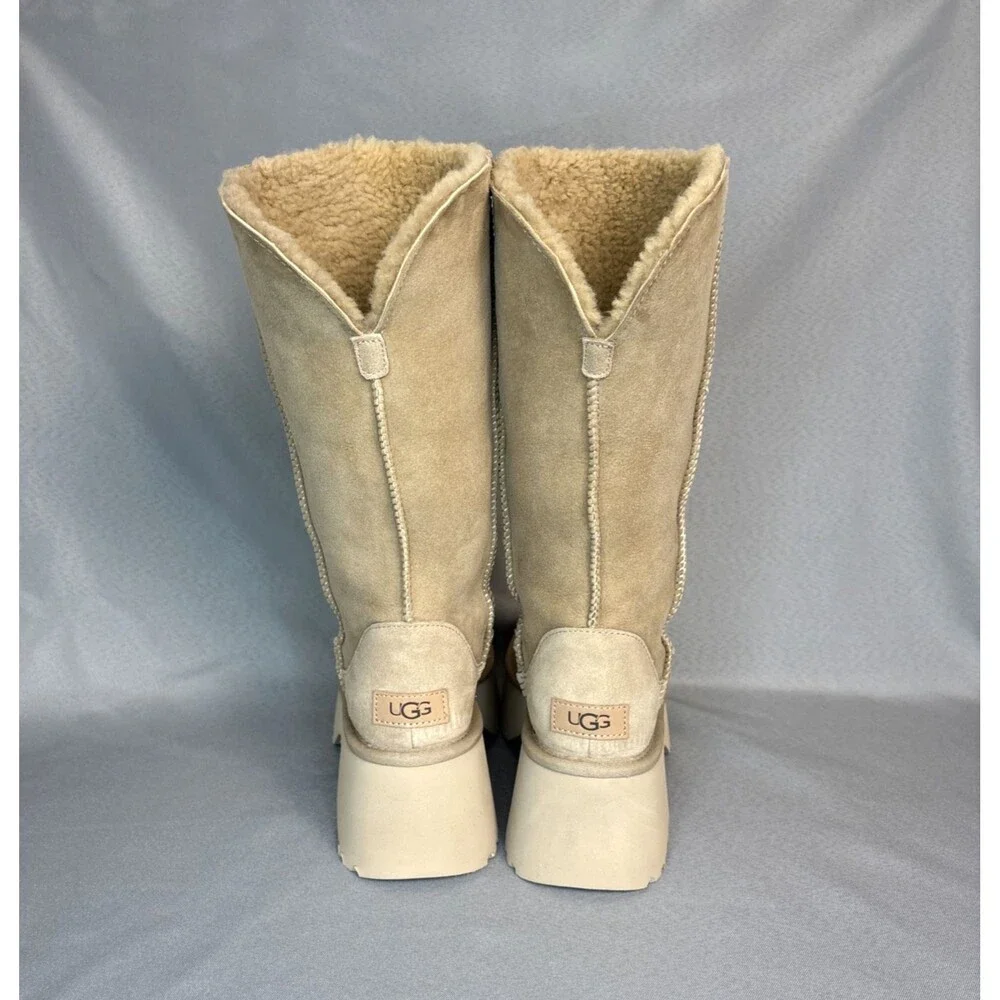 New UGG Classic Tall 8 New Heights Cuffable Suede Platform Sand Boots SOLD OUT! - Picture 8 of 16